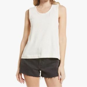 Madewell Ottoman Jacquard Cross-Back Tank Top AN430